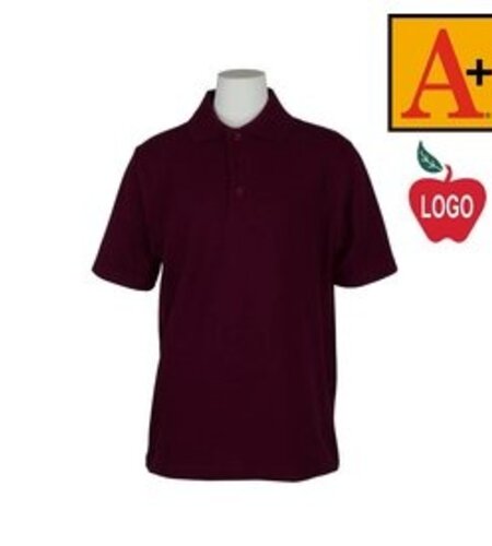 Embroidered Embroidered 8760 Wine Short Sleeve Polo With Logo