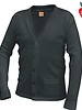 Embroidered 6300 Charcoal Cardigan Sweater With Logo