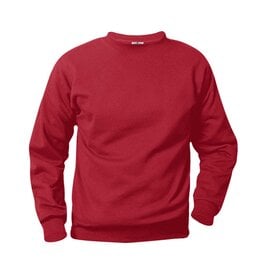 School Apparel Blank Red Crew Sweatshirt