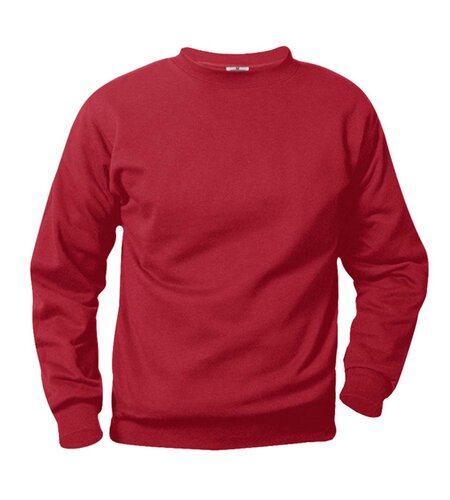 School Apparel Blank Red Crew Sweatshirt