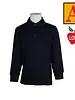 Embroidered Navy Long Sleeve Polo #8326