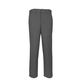 School Apparel Mens Dark Grey Plain Front Stretch Pants #7894