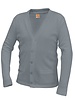 Embroidered Grey Heather Cardigan Sweater #6300 Grades 6-8