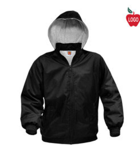 Embroidered Black Nylon Jacket #6225 Grades TK-8