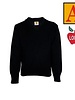 Embroidered Navy Pullover Sweater #6500