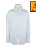 Embroidered White Long Sleeve Boys Oxford Shirt #8137
