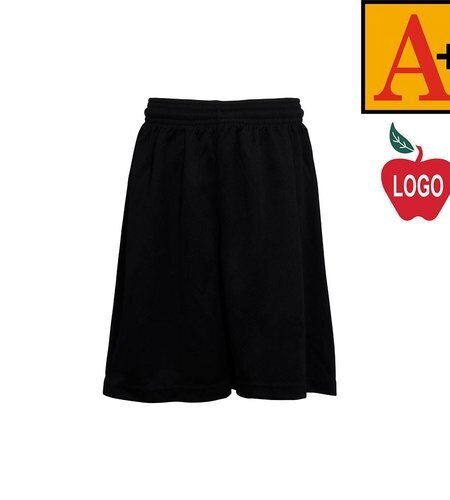 Heat Press Black Mesh Shorts #6212 Grades TK-8