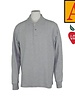 Embroidered Ash Grey Long Sleeve Pique Polo #8766 Grades PS-8