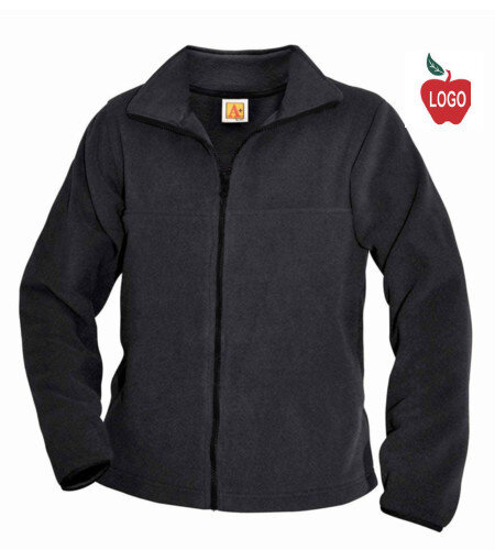 Embroidered Charcoal Grey Full Zip Fleece Jacket #6202 Grades PS-8