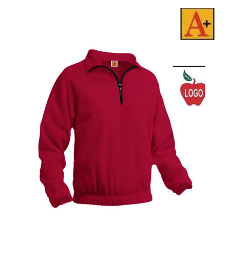 Embroidered Lipstick Quarter Zip Fleece Pullover Jacket #6235 Grades 6-8