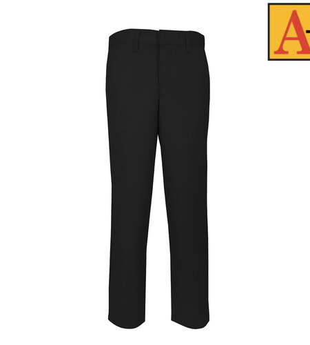 School Apparel Boys Black Plain Front Stretch Pants #7893 Grades PS-8