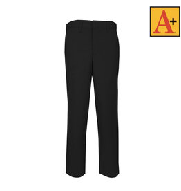 School Apparel Girls Black Plain Front Stretch Pants #7895 Grades PS-8