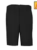 School Apparel Black Mens Plain Front Stretch Shorts #7898