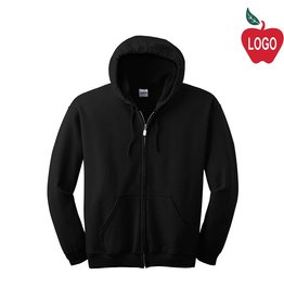 Gildan Black Full Zip Hood Sweatshirt #18600