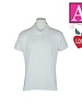 Embroidered White Girls Short Sleeve Interlock Polo Shirt #9737