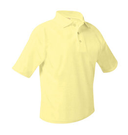 School Apparel Yellow Short Sleeve Pique Knit Polo Shirt #8760