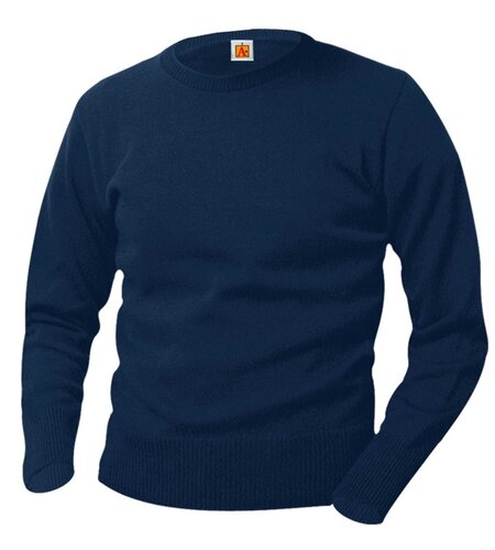School Apparel Jersey Crew Neck Long Sleeve Pullover Sweater #6530
