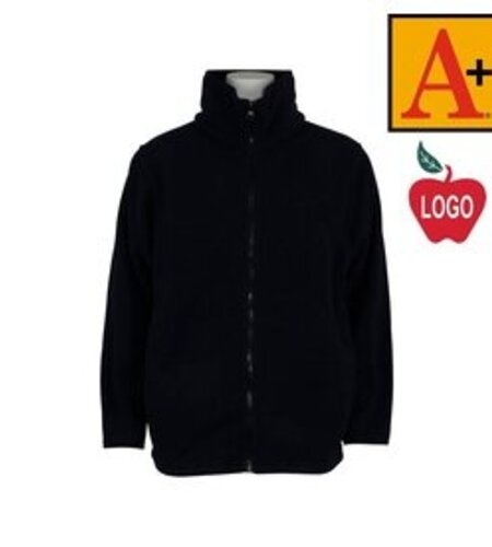 Embroidered Navy Full Zip Fleece Jacket #6202