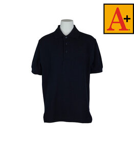 School Apparel Navy Short Sleeve Pique Polo #8761