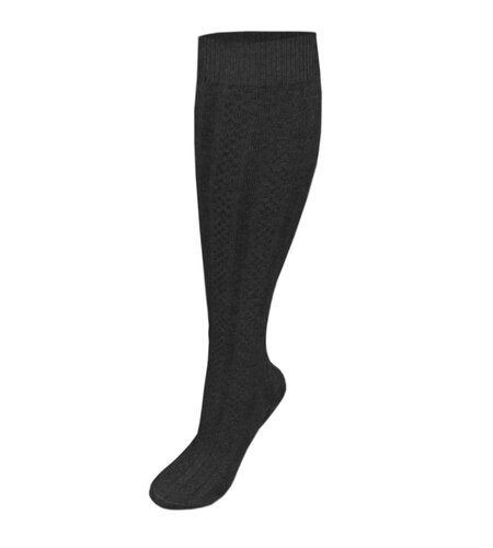 School Apparel Cable Knit Knee High Sock, Black, 3 Pack #SC25
