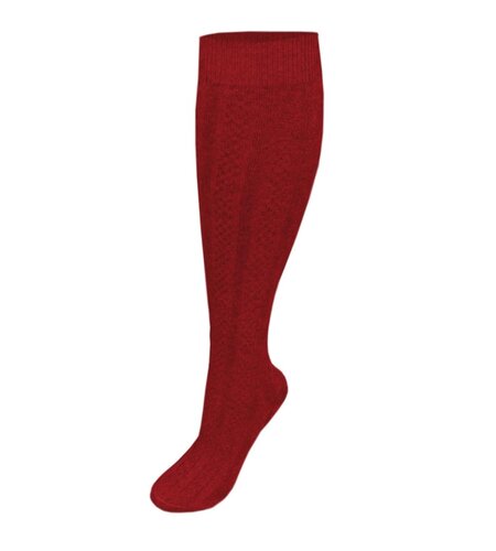 School Apparel Cable Knit Knee High Sock, Lipstick, 3 Pack #SC25