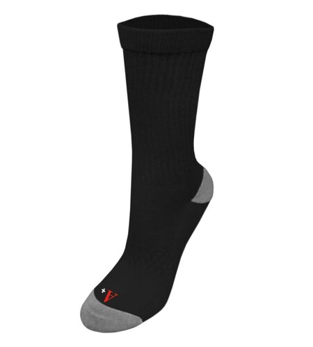 School Apparel Unisex Crew Sock, Black, 3 Pack #SC77