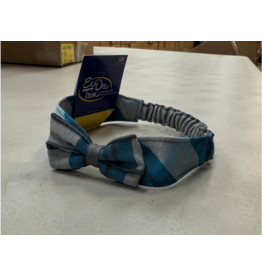 EE Dee Trim Elastic Back Headband With Bow FBE157 Plaid 965