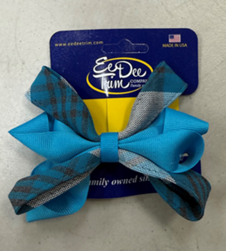 EE Dee Trim Carnival Hair Bow FBE67 Plaid 965