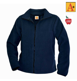 Embroidered Navy Full Zip Fleece Jacket #6202 Grades K-8