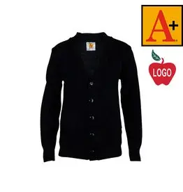 Embroidered Navy Cardigan Sweater #6300 Grades K-5
