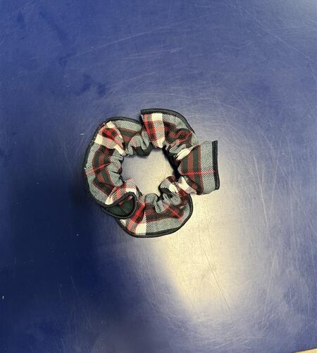 Hair Scrunchie FBE17 Plaid 3B