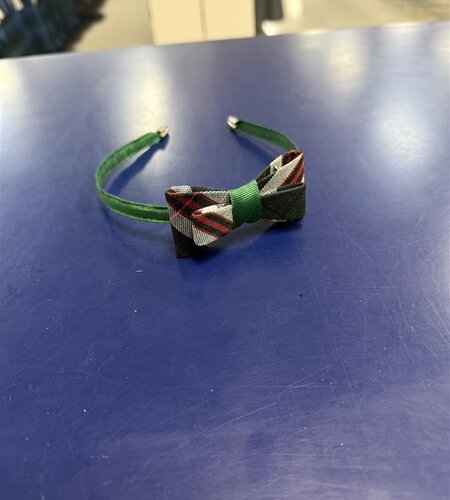 Headband with Bow FBE9HB Plaid 3B