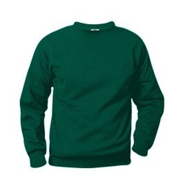 School Apparel Blank Green Crew Sweatshirt #6254
