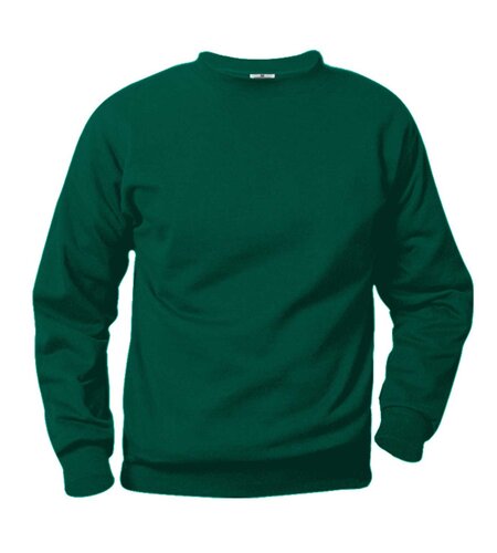 School Apparel Blank Green Crew Sweatshirt #6254