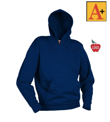 Embroidered Navy Blue Hooded Sweatshirt #6246-1817-Grade JK-8