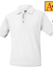 Embroidered White Short Sleeve Pique Polo Shirt #8761 Grades K-8