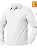 Embroidered White Long Sleeve Jersey Polo Shirt #8326 Grades K-8