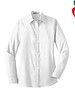 Embroidered Ladies White Long Sleeve Dress Shirt #LW100-1810