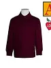 Embroidered Wine Long Sleeve Polo Shirt #8326 Middle School Logo