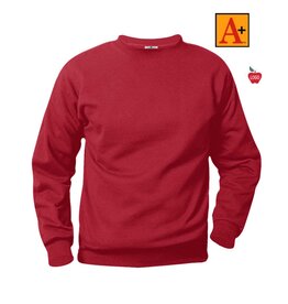 Embroidered Red Crew Sweatshirt #6254 Grades PS-8