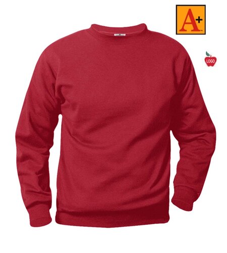 Embroidered Red Crew Sweatshirt #6254 Grades PS-8
