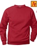 Embroidered Red Crew Sweatshirt #6254 Grades PS-8