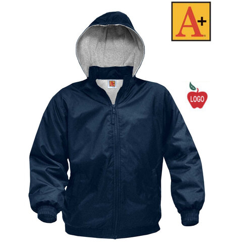 Embroidered Navy Nylon Jacket #6225