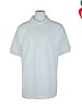 Embroidered White Short Sleeve Pique Polo #8761-1828-Grade K-8