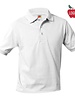 Embroidered White Short Sleeve Polo Shirt #8760 with Elementary School Logo