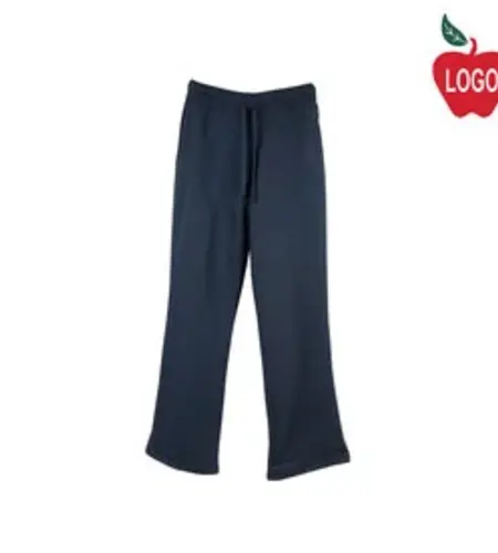 School Apparel Embroidered Youth Navy Blue Fleece Pant #6146