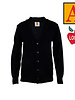 Embroidered Fine Gauge Navy Blue Cardigan Sweater #6432