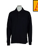 School Apparel Navy Long Sleeve Pique Polo #8766-00