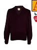 Embroidered Wine Pullover Sweater #6500