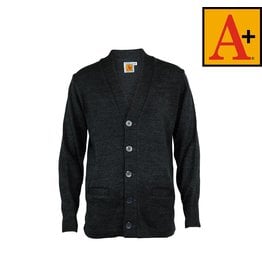 School Apparel Charcoal Grey Cardigan Sweater #6300
